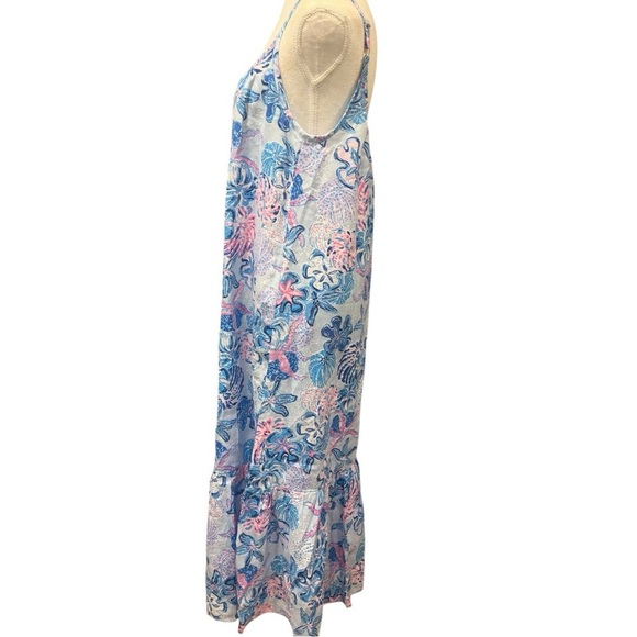 Lilly Pulitzer Amerie Linen Midi Dress Multi Bahamas Beachcomber Dress NWT Sz M - Picture 7 of 9